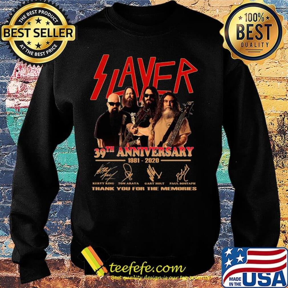 Slayer band 39th anniversary 1981 2020 thank you for the memories signatures s Sweater Slayer band 39th anniversary 1981 2020 thank you for the memories signatures s Sweater