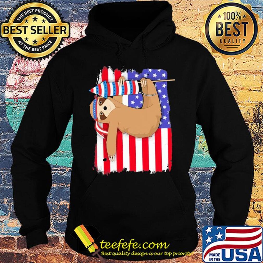 Sloth American flag veteran Independence day s Hoodie Sloth American flag veteran Independence day s Hoodie