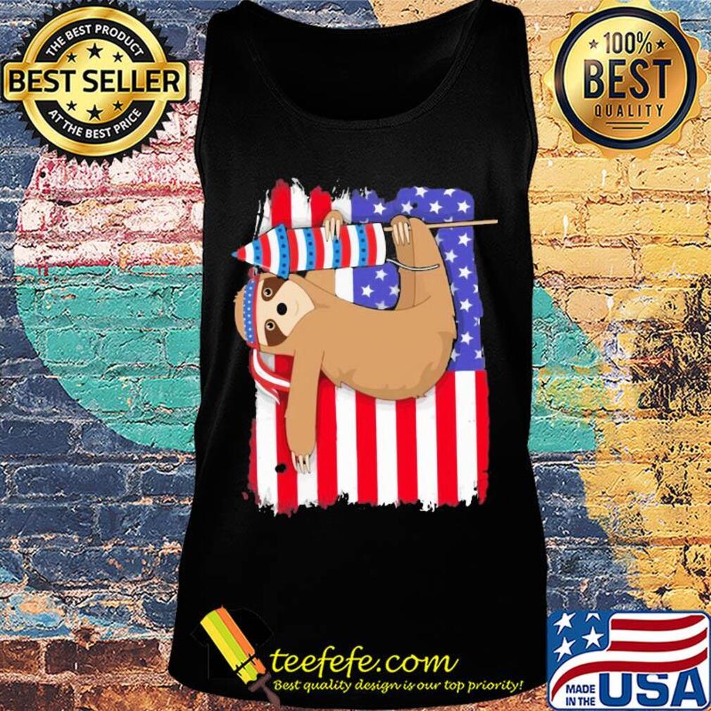 Sloth American flag veteran Independence day s Tank top Sloth American flag veteran Independence day s Tank top
