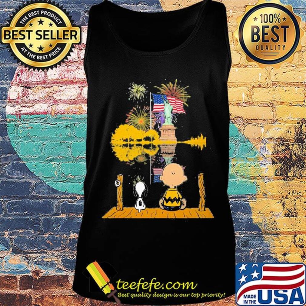 Snoopy and charlie brown firework american flag independence day s Tank top Snoopy and charlie brown firework american flag independence day s Tank top