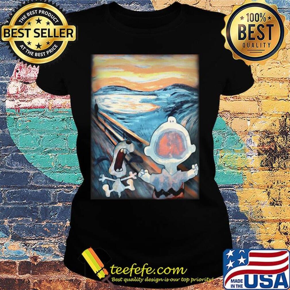 Snoopy and charlie brown van gogh starry night s Ladies tee Snoopy and charlie brown van gogh starry night s Ladies tee