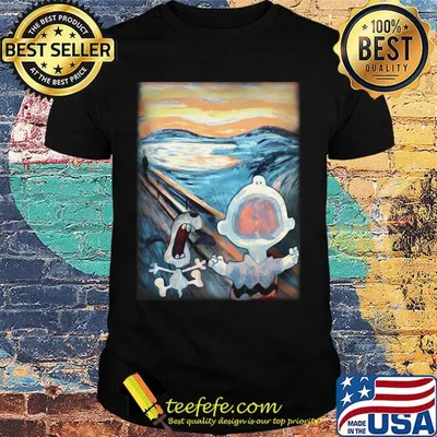 Snoopy and charlie brown van gogh starry night shirt