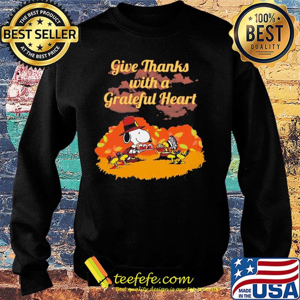 Snoopy and woodstock give thanks with a grateful heart moon s Sweater Snoopy and woodstock give thanks with a grateful heart moon s Sweater