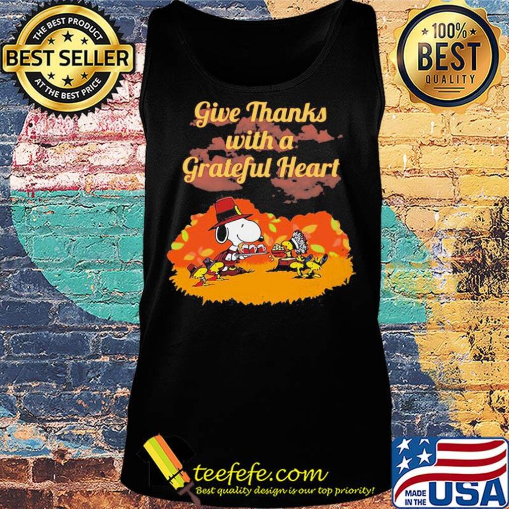 Snoopy and woodstock give thanks with a grateful heart moon s Tank top Snoopy and woodstock give thanks with a grateful heart moon s Tank top