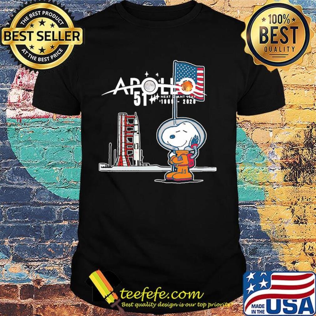 Snoopy apollo 51 next giant leap 1969 2020 american flag independence day shirt
