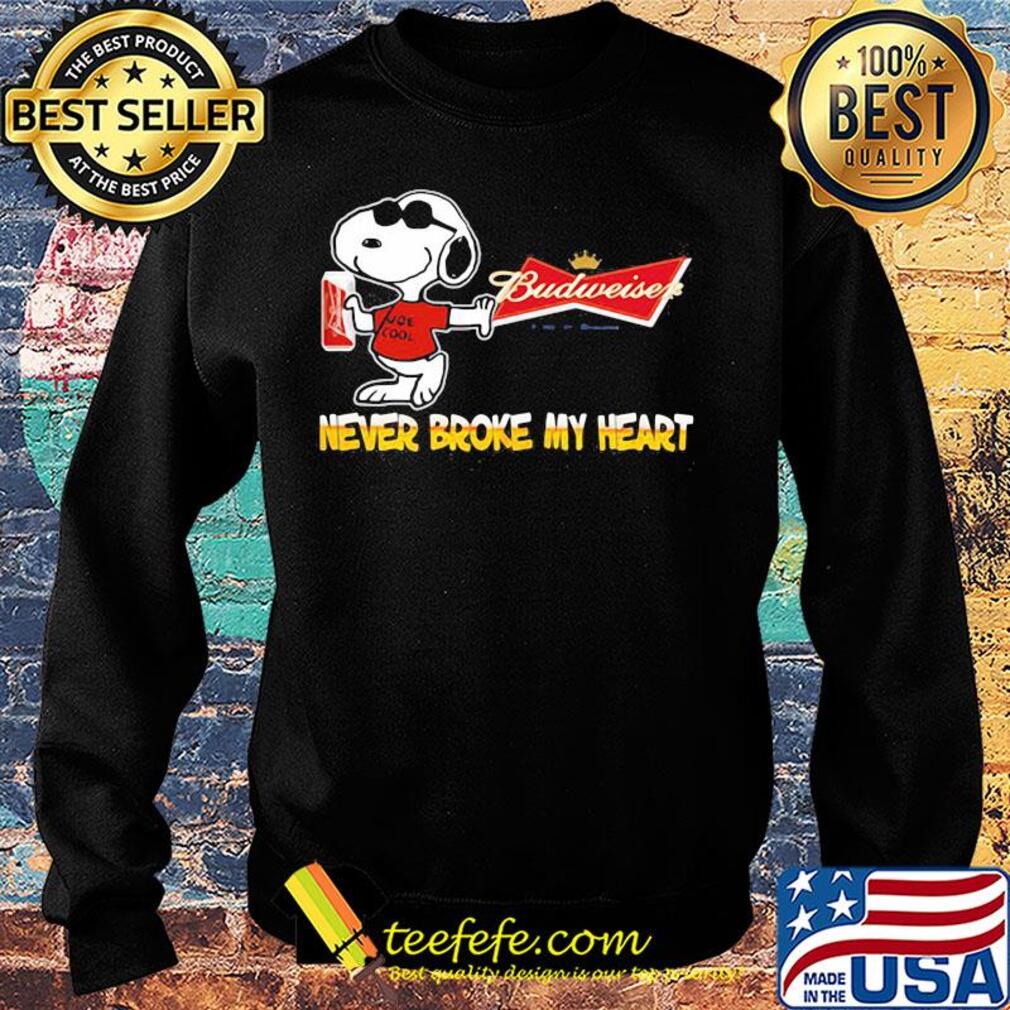 Snoopy budweiser beer never broke my heart logo s Sweater Snoopy budweiser beer never broke my heart logo s Sweater