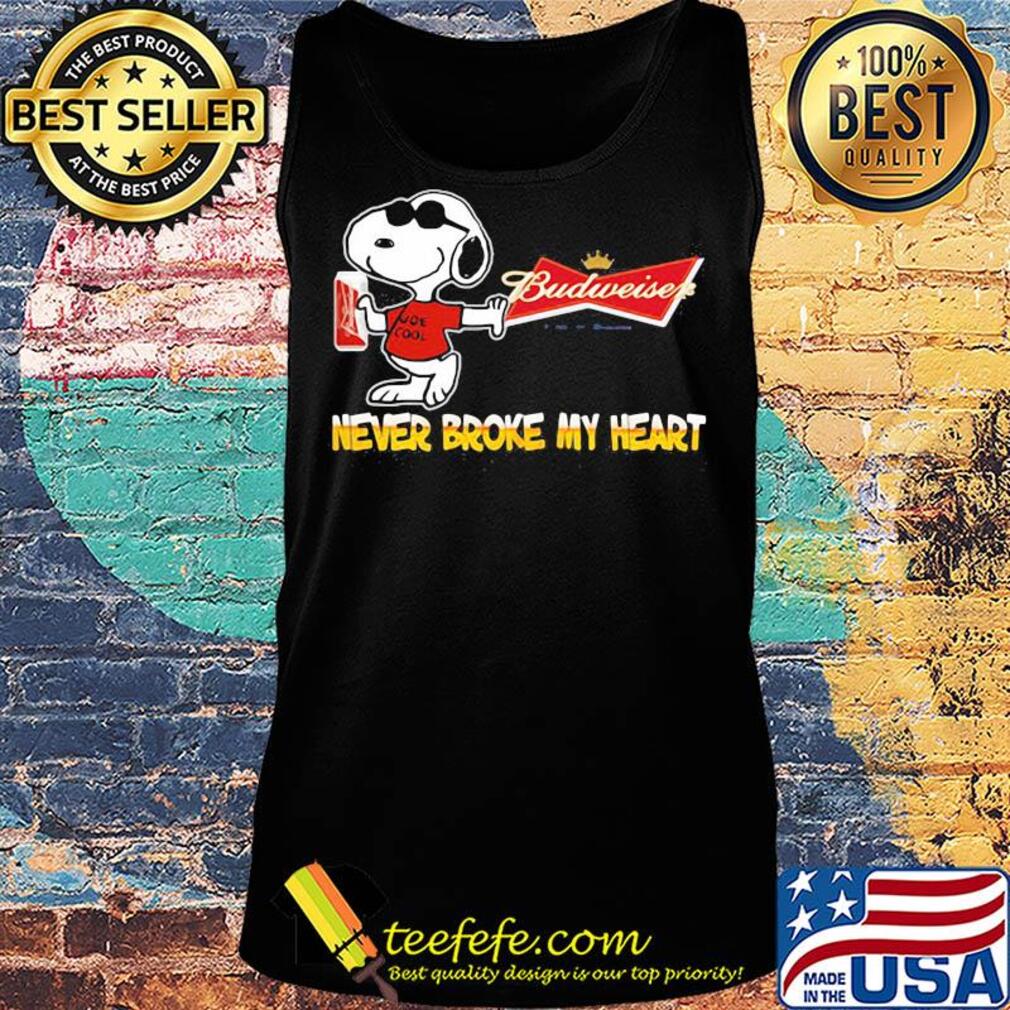 Snoopy budweiser beer never broke my heart logo s Tank top Snoopy budweiser beer never broke my heart logo s Tank top