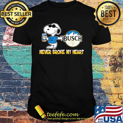 Snoopy busch beer never broke my heart shirt