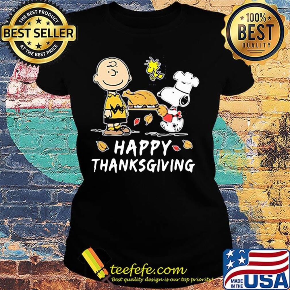 Snoopy charlie brown and woodstock happy thanksgiving s Ladies tee Snoopy charlie brown and woodstock happy thanksgiving s Ladies tee
