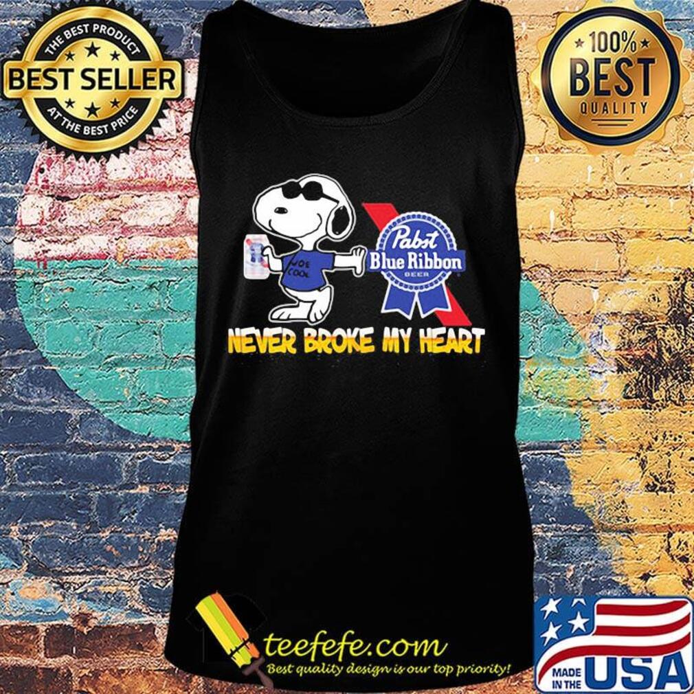 Snoopy drink pabst blue ribbon beer never broke my heart s Tank top Snoopy drink pabst blue ribbon beer never broke my heart s Tank top