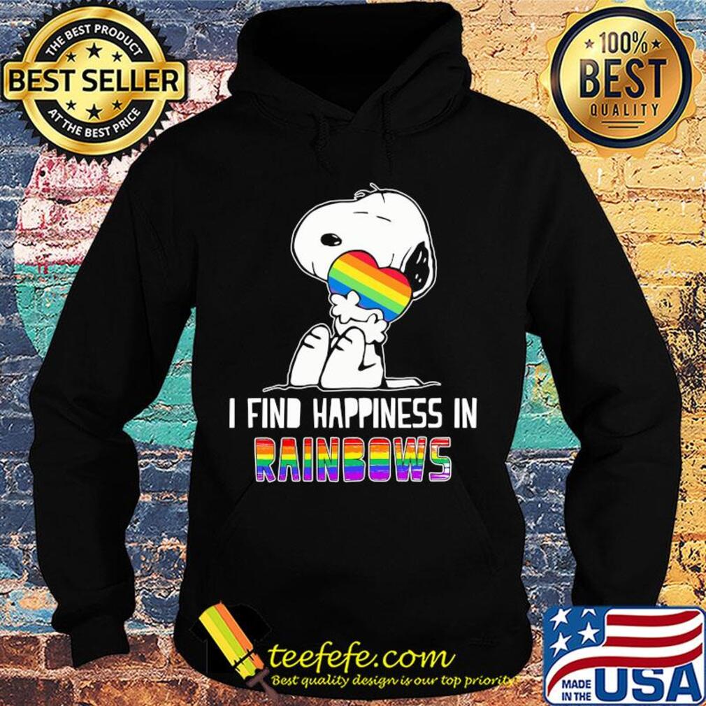 Snoopy hug heart I find happiness in rainbows s Hoodie Snoopy hug heart I find happiness in rainbows s Hoodie