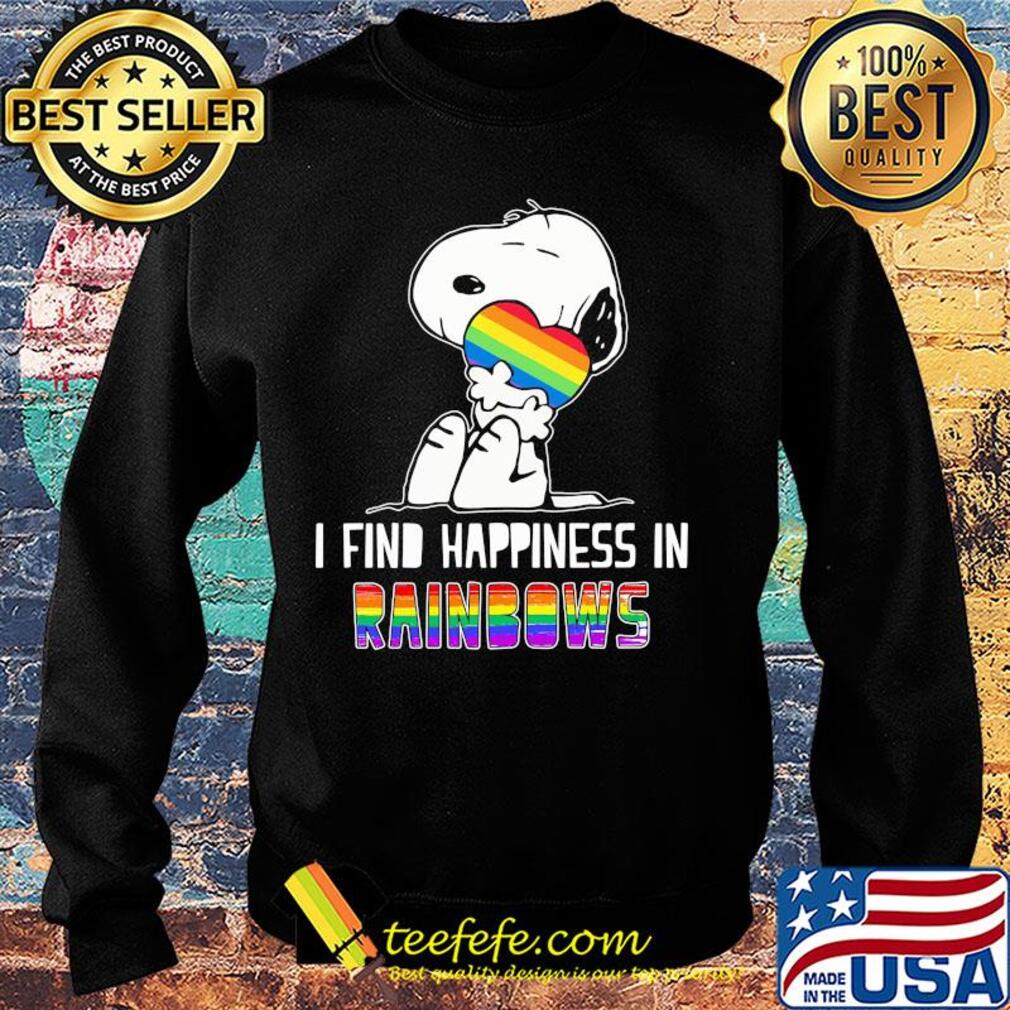 Snoopy hug heart I find happiness in rainbows s Sweater Snoopy hug heart I find happiness in rainbows s Sweater