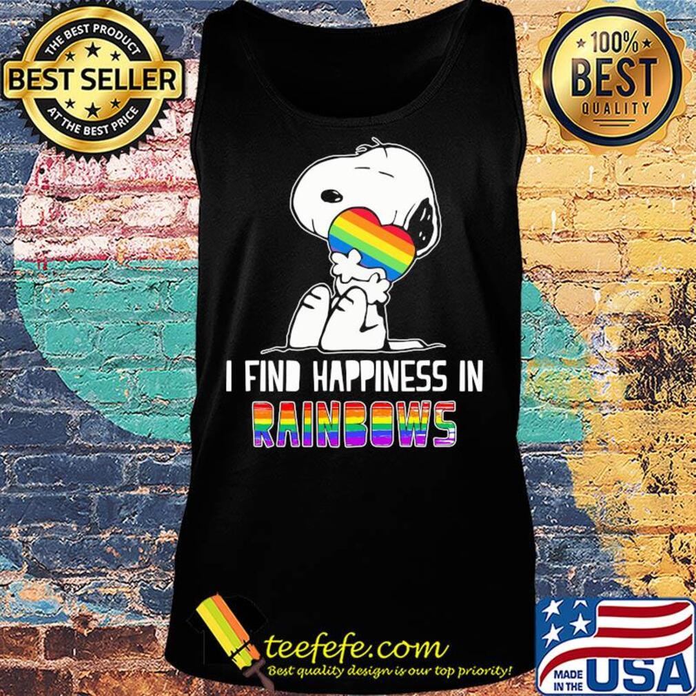 Snoopy hug heart I find happiness in rainbows s Tank top Snoopy hug heart I find happiness in rainbows s Tank top