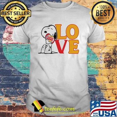 Snoopy hug heart love burger king shirt