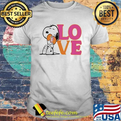 Snoopy hug heart love dunkin donuts shirt
