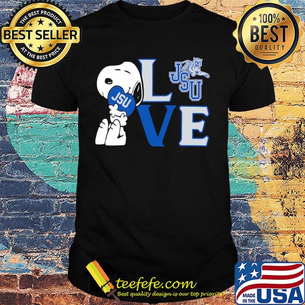 Snoopy hug heart love jackson state tigers shirt