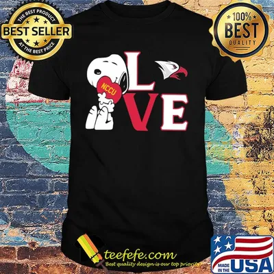 Snoopy hug heart love north carolina central eagles shirt