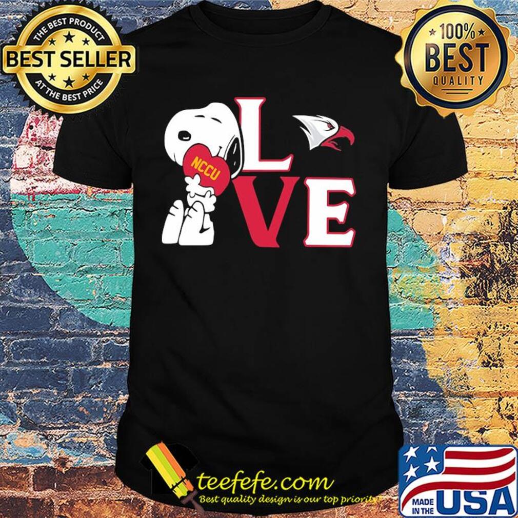 Snoopy hug heart love north carolina central eagles shirt