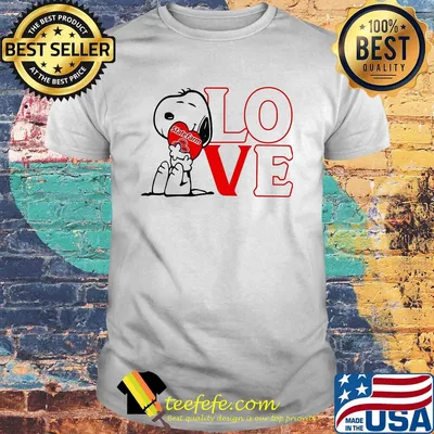 Snoopy hug heart love state farm shirt