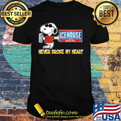Snoopy icehouse beer never broke my heart shirt