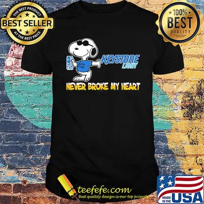 Snoopy keystone light beer never broke my heart shirt