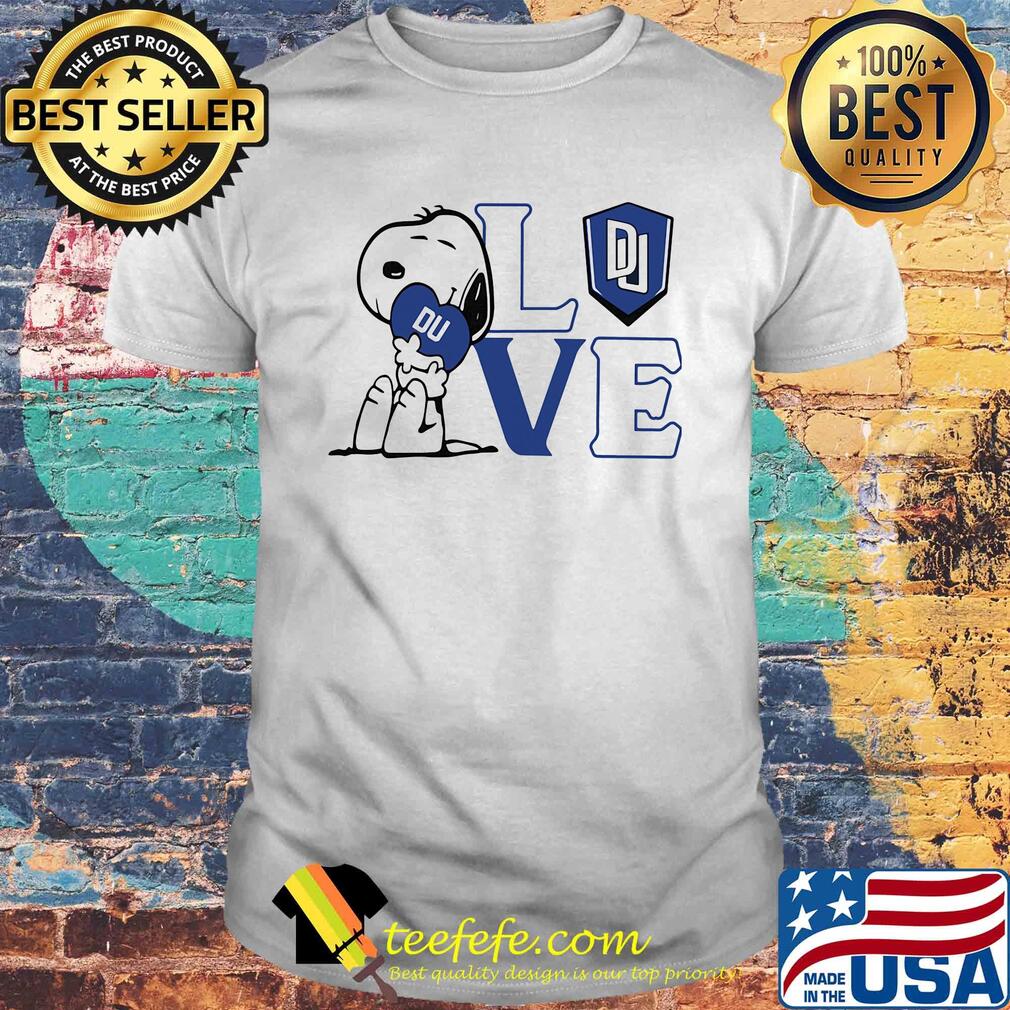 Snoopy love du dillard university heart shirt