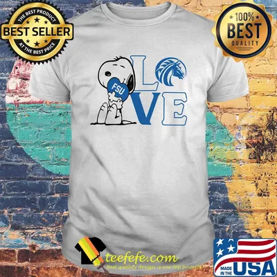 Snoopy love fsu fayetteville state university mascot heart shirt