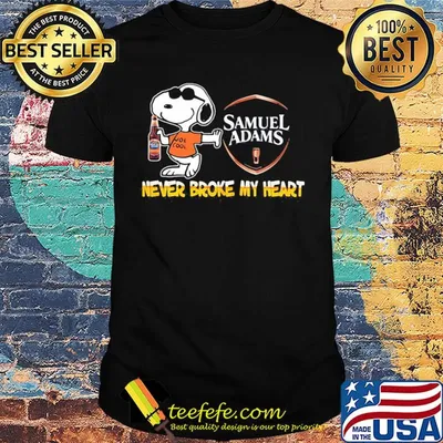 Snoopy samuel adams beer never broke my heart shirt