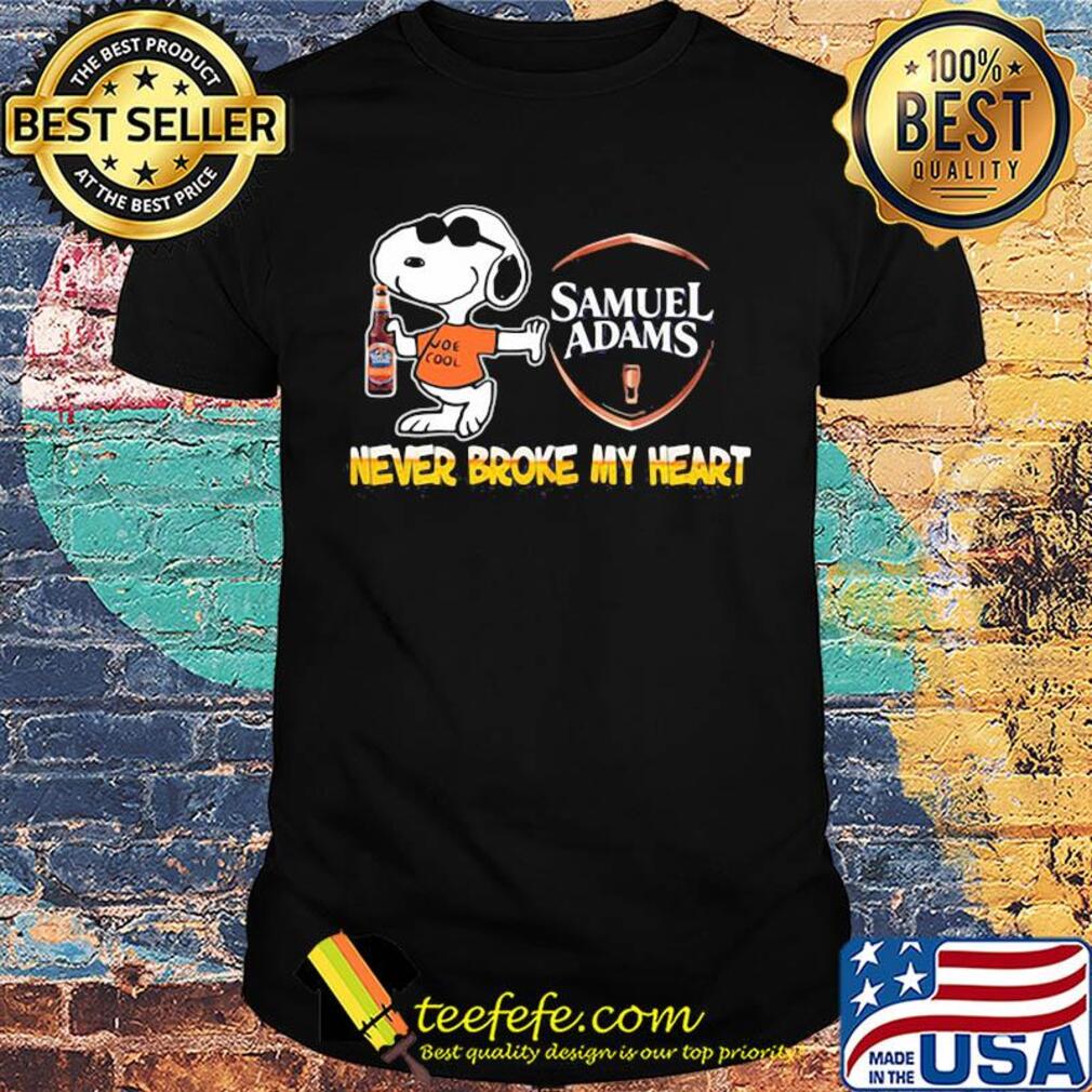 Snoopy samuel adams beer never broke my heart shirt