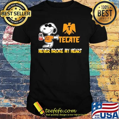 Snoopy tecate beer never broke my heart shirt