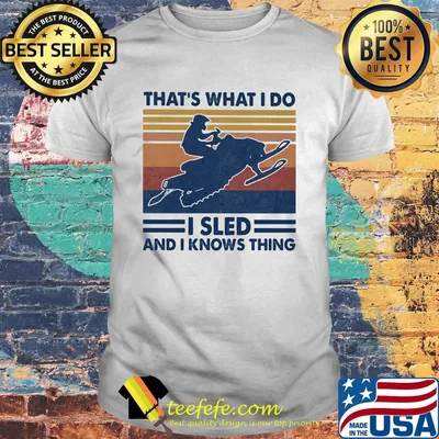 Snowmobile that's what i do i sled and i knows thing vintage retro shirt
