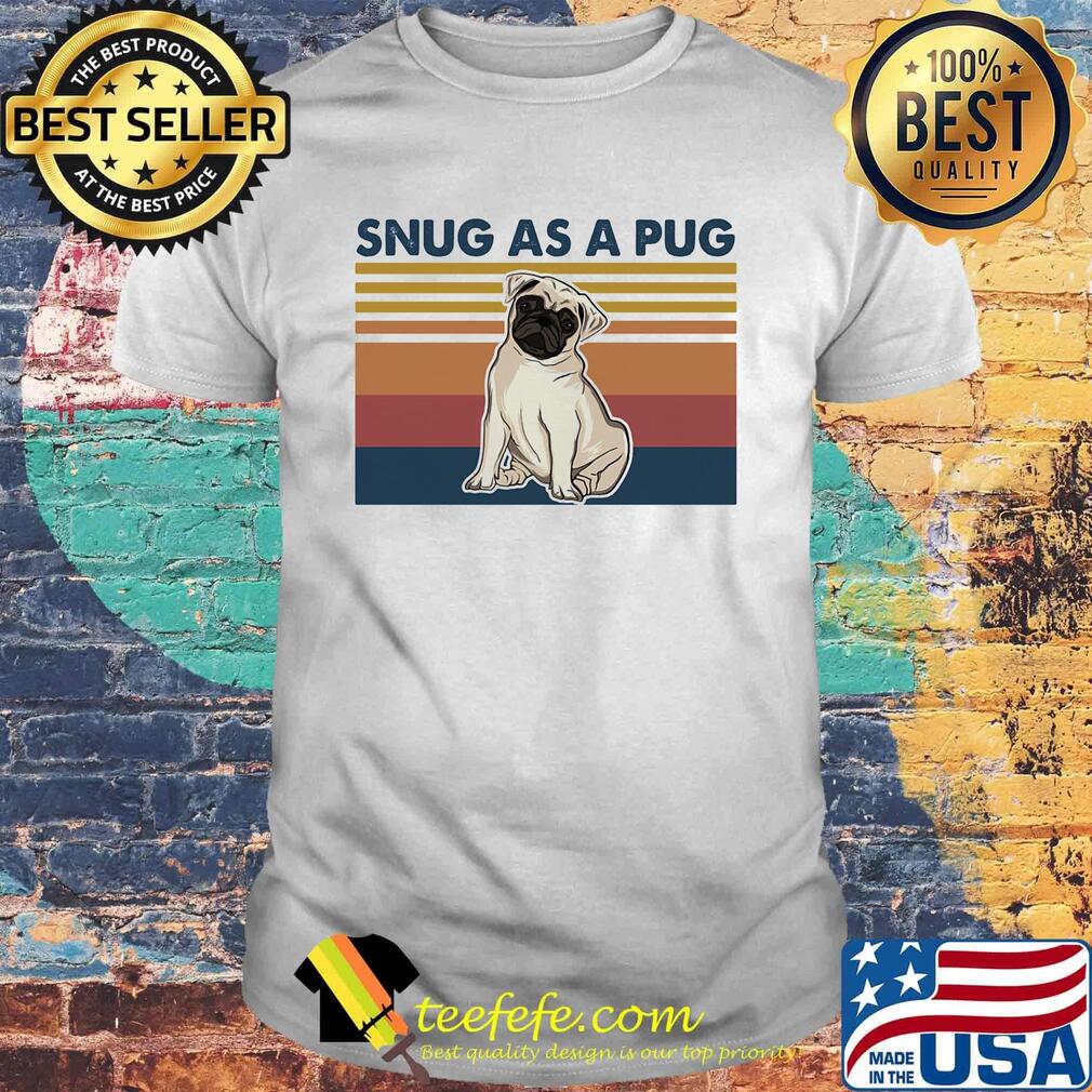Snug as a pug vintage retro shirt