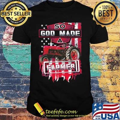 So god made a farmer American flag shirt