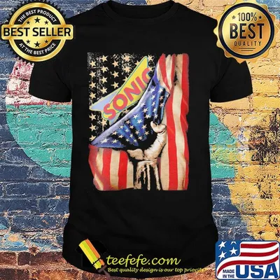 Sonic american flag independence day shirt