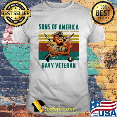 Sons of america navy veteran vintage retro shirt