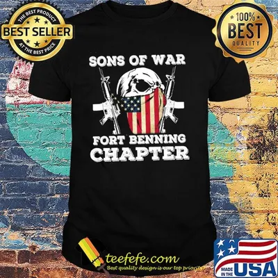 Sons of war fort benning chapter american flag independence day shirt