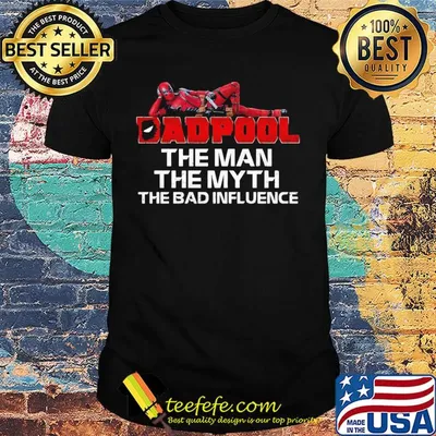 Spider man dad pool the man the myth the bad influence father's day shirt