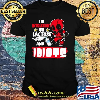 Spider man i'm intolerant to lactose and idiots shirt