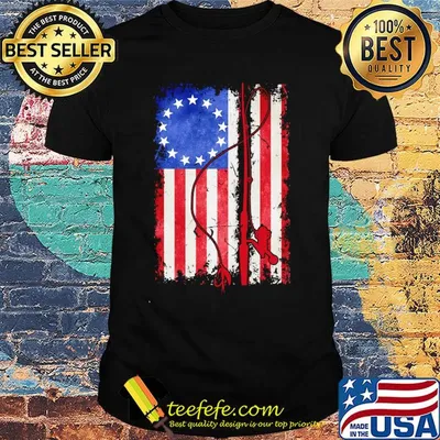 Star retro American flag veteran Independence Day shirt