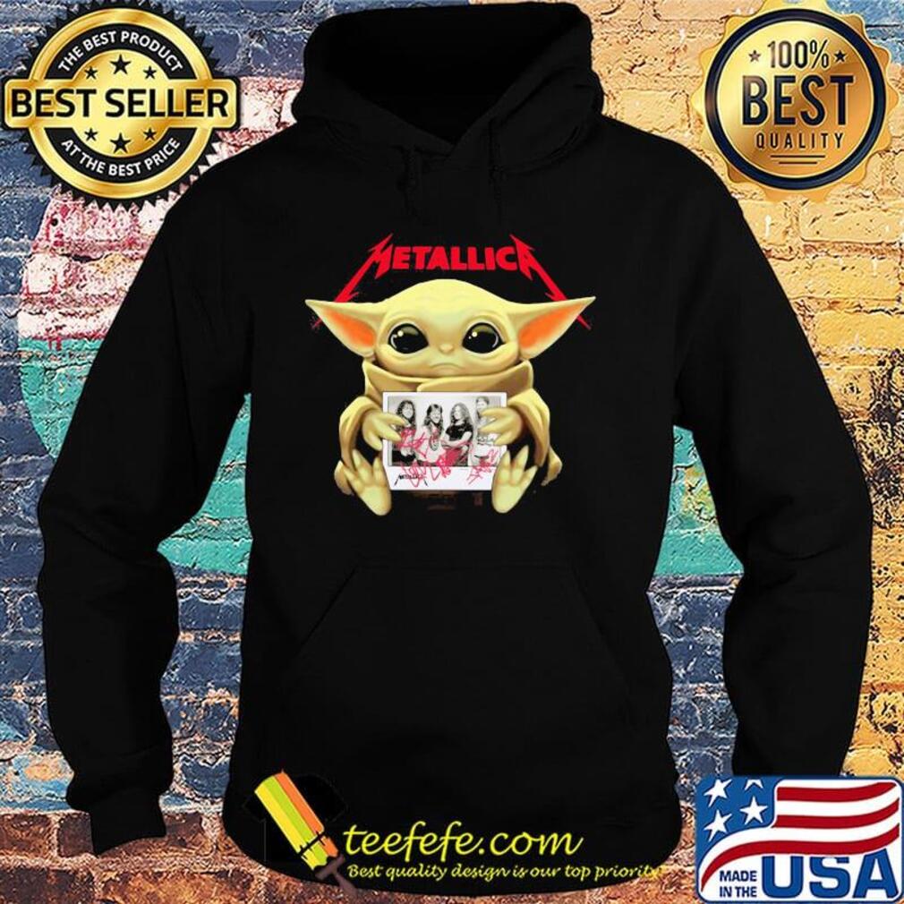 Star wars baby yoda hug metallica members signatures s Hoodie Star wars baby yoda hug metallica members signatures s Hoodie