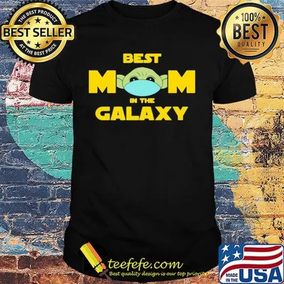 Star wars baby yoda mask best mom in the galaxy shirt