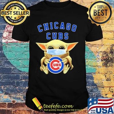 Star wars baby yoda mask hug chicago cubs shirt