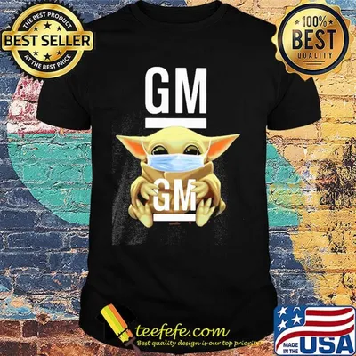 Star wars baby yoda mask hug general motor shirt