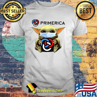Star wars baby yoda mask hug primerica shirt