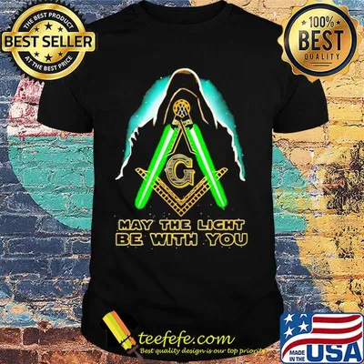 Star wars darth vader may the light be with you freemasonry shirt