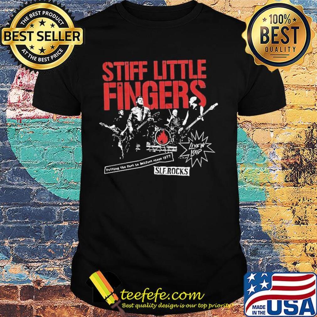 Stiff little fingers potting the past in golfnet since 1977 sle rocks shirt