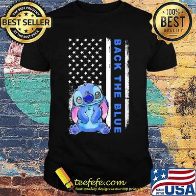 Stitch back the blue american flag independence day shirt