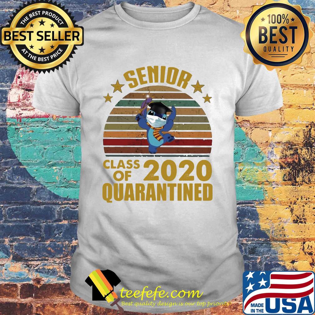 Stitch mask senior class of 2020 quarantined star vintage retro shirt
