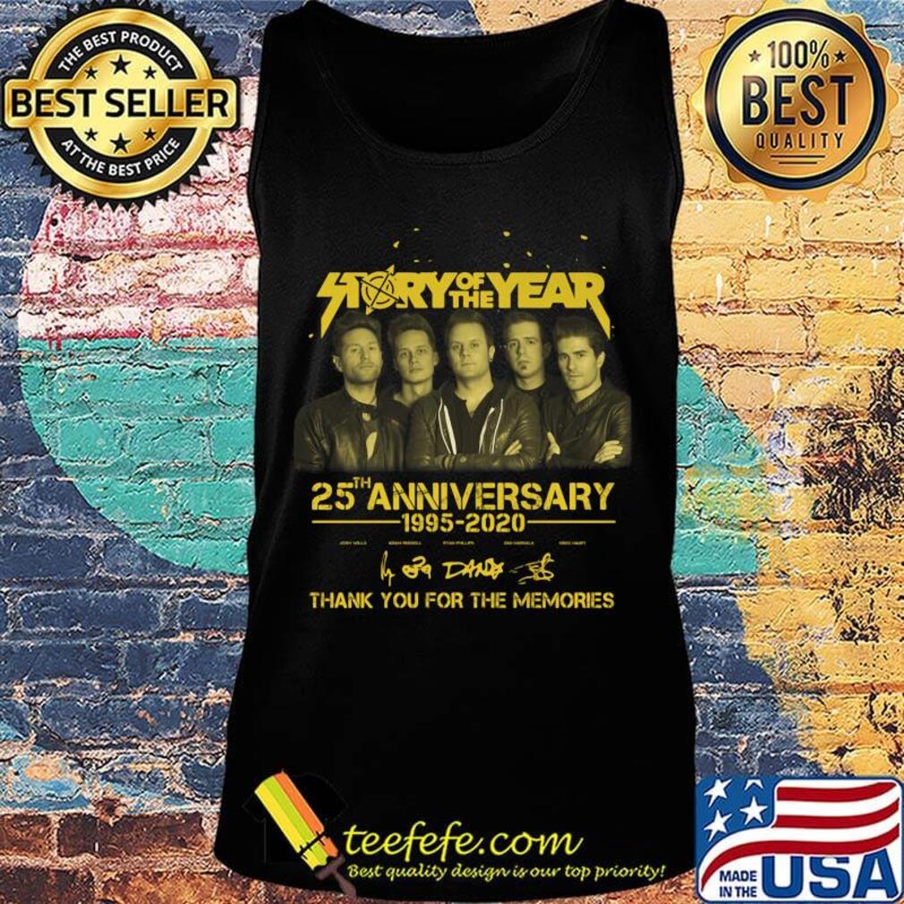Story of the year 25th anniversary 1995 2020 thank you for the memories signatures s Tank top Story of the year 25th anniversary 1995 2020 thank you for the memories signatures s Tank top