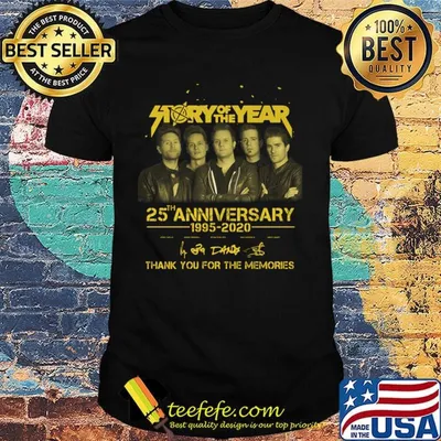 Story of the year 25th anniversary 1995 2020 thank you for the memories signatures shirt